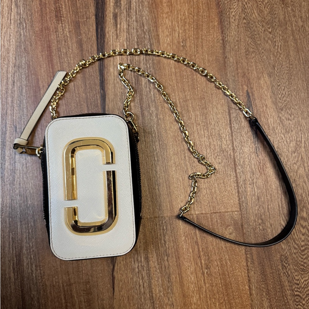 Marc Jacobs snapshot Crossbody gold black tan